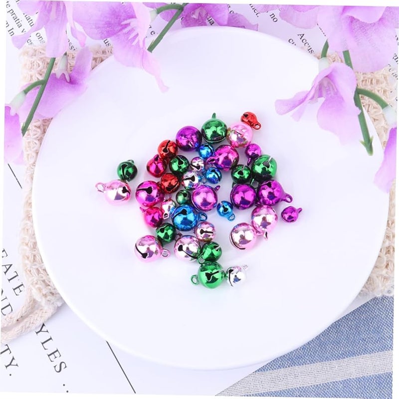 300 قطعة من الأجراس الملونة المتنوعة لحرف عيد الميلاد DIY زينة المنزل - Image 3